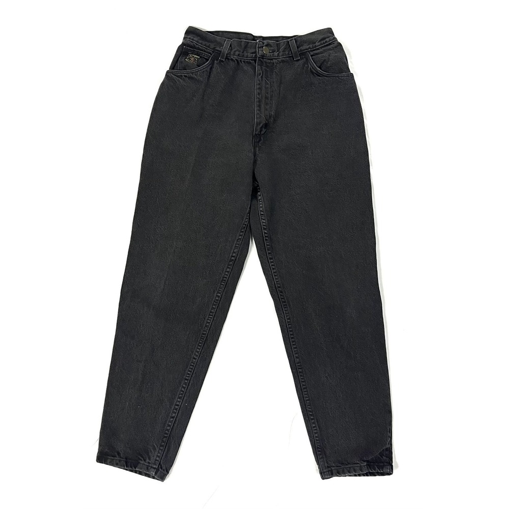 Vintage Wrangler Women's 14 Short Black 80s 90s Mom Jeans Cotton Made in USA
